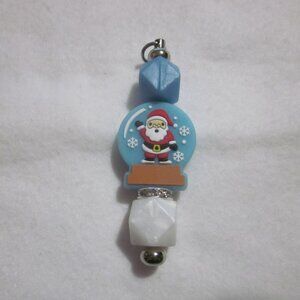 Snow globe Snowman Beaded Keychain | Bag Charm.